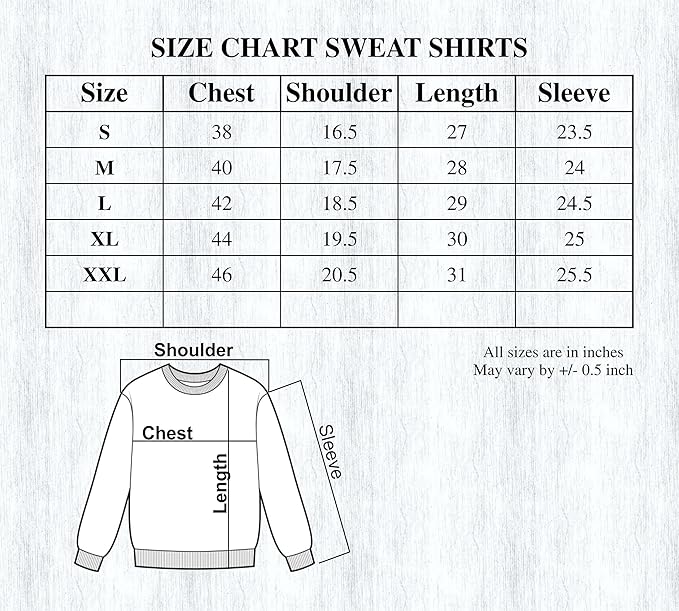 T shirt Size
